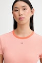 Tommy Jeans t-shirt pomarańczowy DW0DW17383