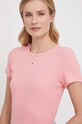 Tommy Jeans tricou uni roz DW0DW17383
