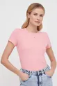 Μπλουζάκι Tommy Jeans ροζ