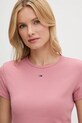 Îmbrăcăminte Tommy Jeans tricou DW0DW17383 roz