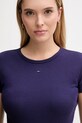 Odzież Tommy Jeans t-shirt DW0DW17383 fioletowy