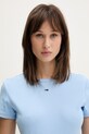 Tommy Jeans basic tričko dámské bavlněné s elastanem modrá DW0DW17383