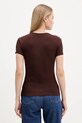 Ρούχα Μπλουζάκι Tommy Jeans DW0DW17383 καφέ