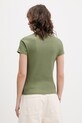Odzież Tommy Jeans t-shirt basic damski bawełniany z elastanem DW0DW17383 zielony