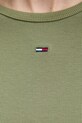 Tommy Jeans t-shirt basic damski bawełniany z elastanem DW0DW17383 zielony