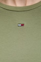 Tommy Jeans t-shirt basic damski bawełniany z elastanem DW0DW17383 zielony