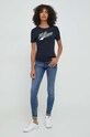 Tommy Hilfiger t-shirt bawełniany WW0WW41056 granatowy SS24