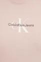 roza Pamučna majica Calvin Klein Jeans