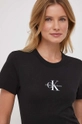 Calvin Klein Jeans t-shirt bawełniany czarny