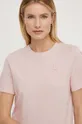 Bombažna kratka majica Calvin Klein Jeans roza