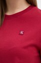 Calvin Klein Jeans pamut póló J20J223226 burgundia