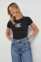 Calvin Klein Jeans t-shirt bawełniany czarny