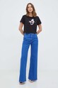 Pinko t-shirt bawełniany czarny 100789.A1OC