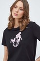 Pinko t-shirt bawełniany 100789.A1OC czarny