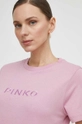 рожевий Бавовняна футболка Pinko