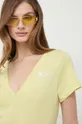 rumena Bombažna kratka majica Pinko