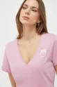Bombažna kratka majica Pinko 100 % Bombaž