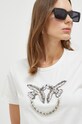 Pinko t-shirt bawełniany beżowy 100535.A1R7