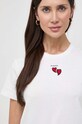 Pinko t-shirt bawełniany beżowy 100789.A1P8