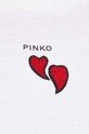 Pinko t-shirt bawełniany 100789.A1P8 beżowy