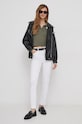 Majica z dolgimi rokavi Calvin Klein Jeans J20J222556 zelena SS24
