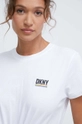 λευκό Βαμβακερό μπλουζάκι DKNY