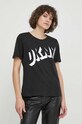 Хлопковая футболка Dkny чёрный D2A4A0AT