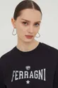 czarny Chiara Ferragni t-shirt bawełniany STRETCH