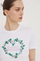 biały Chiara Ferragni t-shirt bawełniany ROSES