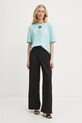 Хлопковая футболка Patrizia Pepe 8M1612.J089 бирюзовый SS25