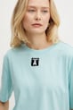 Patrizia Pepe t-shirt bawełniany turkusowy 8M1612.J089