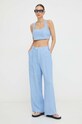 Льняний топ Alohas R100254 блакитний SS24