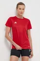 czerwony adidas Performance t-shirt treningowy Tabela 23 Damski