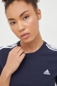 granatowy adidas t-shirt bawełniany