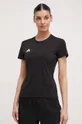 czarny adidas Performance t-shirt do biegania Adizero Adizero Damski