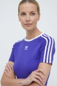 фіолетовий Футболка adidas Originals 3-Stripes Baby Tee