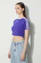 violet adidas Originals t-shirt 3-Stripes Baby Tee