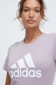 różowy adidas t-shirt bawełniany