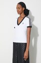 adidas Originals t-shirt 3-Stripe V-Neck Tee white IR8114