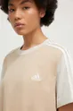 béžová Bavlnené tričko adidas