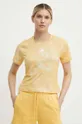 κίτρινο Μπλουζάκι προπόνησης adidas Performance Flower