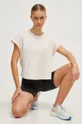 béžová Tričko na jogu adidas Performance Dámsky