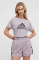 fialová Tričko adidas Dámsky