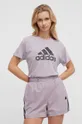 fioletowy adidas t-shirt Damski