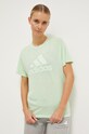 Тениска adidas меланж зелен IS3624