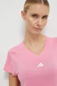 roza Kratka majica za vadbo adidas Performance TR-ES Ženski