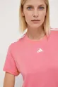 różowy adidas Performance t-shirt treningowy Training Essentials