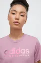 фіолетовий Бавовняна футболка adidas