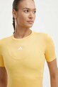 adidas Performance tricou de antrenament Techfit galben IT6727
