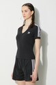adidas Originals t-shirt 3-Stripes V-Neck Tee czarny IU2416